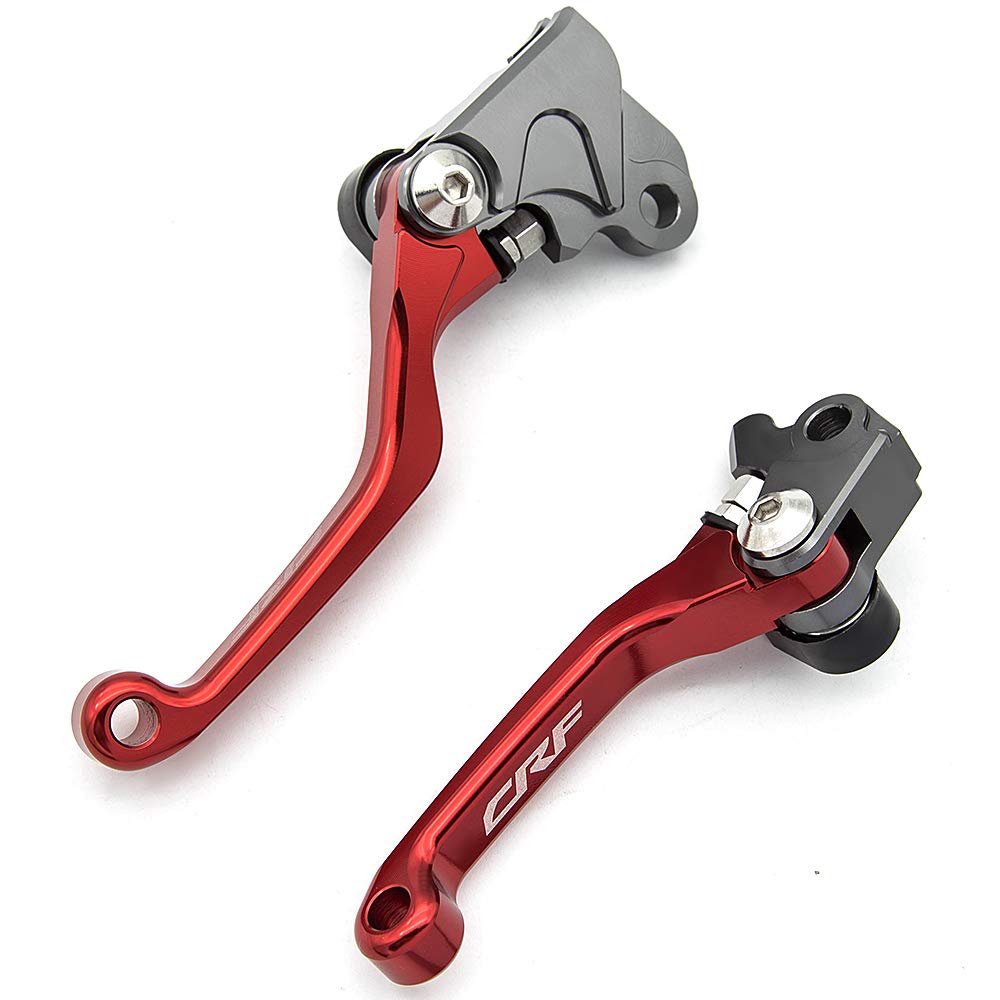 Nicedoll Dirt Bike Clutch Brake Pivot Levers For Crf125F Crf 125 F 125F 2020 2021 2022 2023 2024 Foldable Cnc Red